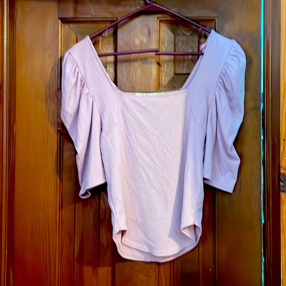 Free people pale pink shirt, half sleeve